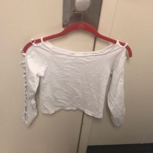 White top with arm opening
